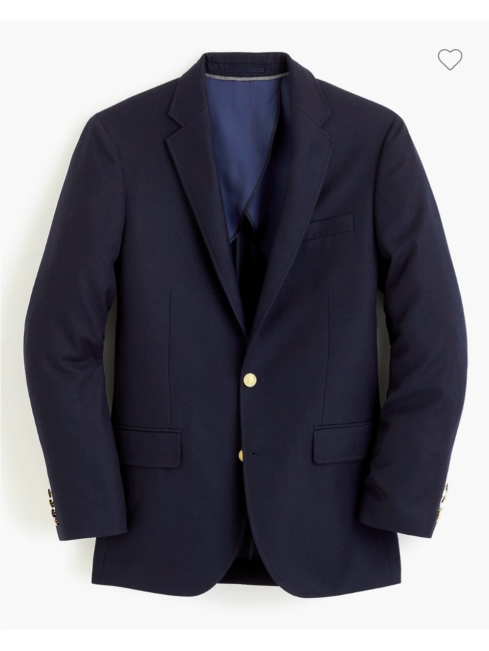 J. Crew Ludlow Navy Blue 100% Wool USA Made Blazer  Academia Jacket 40